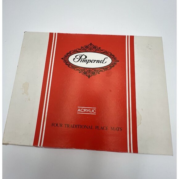 VTG RARE 1980's Pimpernel Asian Motif Acrylic Cork Back Placemats Set of 4 - Picture 2 of 8